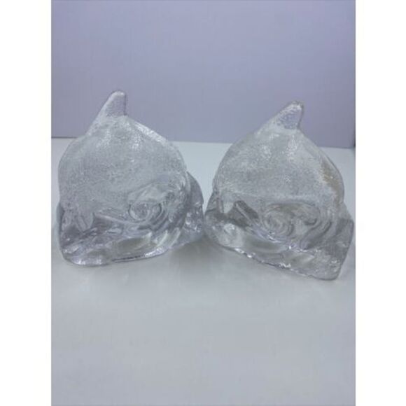 PartyLite Other - PartyLite Clear Glass “Dolphin Waves” Votive Tealight Candle Holder 0255